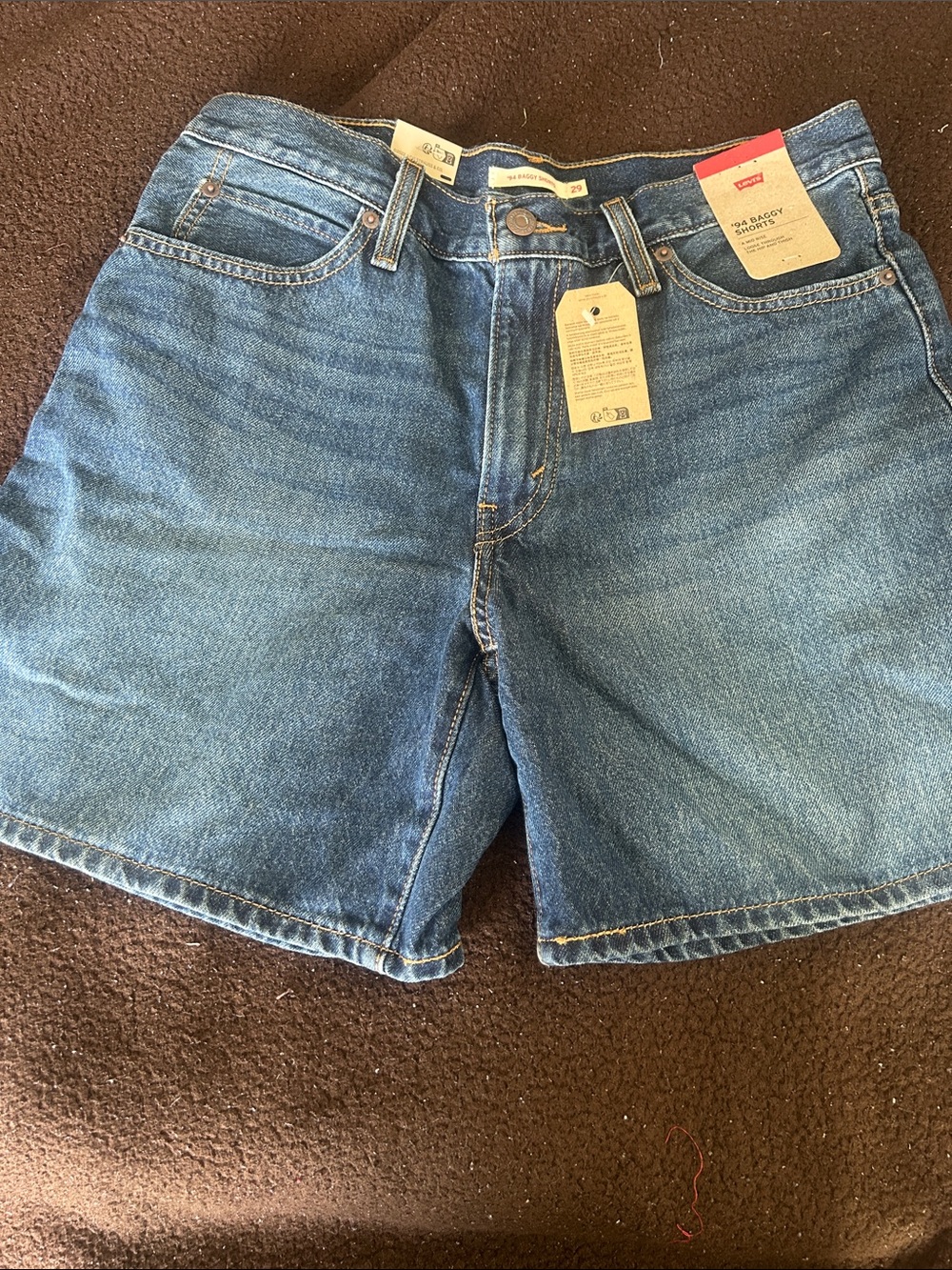Levi's Women's Dark Wash ‘94 Baggy Denim Jean Shorts